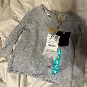 NWT, Grey & Navy Zara BabyBoy Top